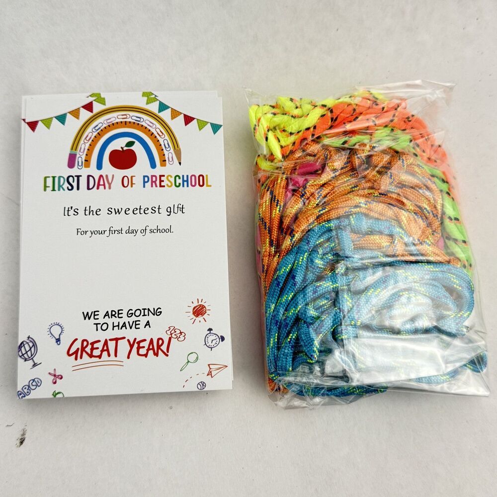 Huquary First Day of Preschool Gift 48 Sets Friendship Bracelets with Cards